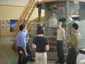 Receiving explanations of Soyuz, in front of the simulator