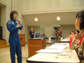 Astronaut Sumino giving a lecture
