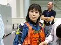 写真：評価試験に参加した山崎宇宙飛行士