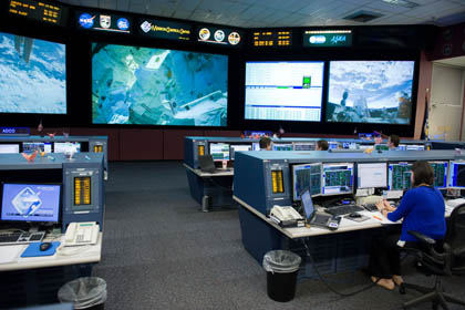NASA's Mission Control Center (MCC-H) at Johnson Space Center (JSC) in Houston