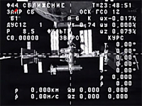 写真：ISSへ接近するプログレス補給船（50P）