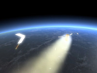 ATV2の大気圏再突入イメージ（出典：JAXA/ESA - D. Ducros）