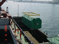 PM transfer from the domestic ship to the ocean ship