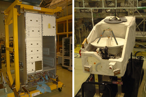 ICS Pressurized Module (ICS-PM) (left) and ICS Exposed Facility (ICS-EF) (right)