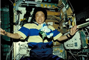 Astronaut Mukai and Kumataro