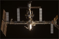 ドッキング前にディスカバリー号から撮影されたISS（飛行3日目）