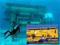 写真：海底約20mに設置された閉鎖施設「アクエリアス」