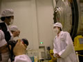 Astronaut Sumino explaining PM to the press