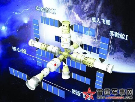 2020年完成を目指す中国宇宙ステーション予想図（提供 雷霆?事网）