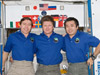 ハーモニーにて、（左から）バラット、パダルカ、若田宇宙飛行士