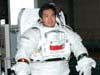 Astronaut Wakata conducting the test