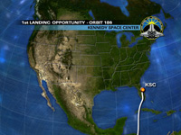 写真：KSCへの飛行経路