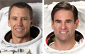 船外活動を担当するフューステル（左）、シャミトフ（右）両宇宙飛行士