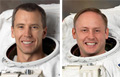 船外活動を担当するフューステル（左）、フィンク（右）両宇宙飛行士