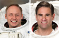 船外活動を担当するフィンク（左）、シャミトフ（右）両宇宙飛行士