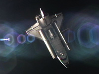 写真：ISSから分離したアトランティス号