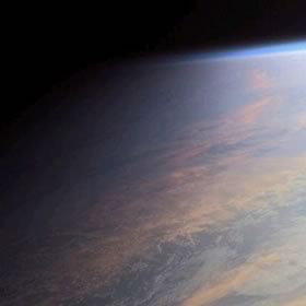 The boundary between day and night (Image of the Earth)