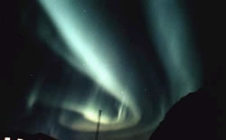 An aurora as seen from the Andoya Rocket Range in Norway