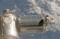 ISSに取り付けられたコロンバス
