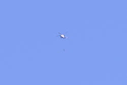 Capsule dropped from helicopter