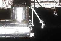 軌道上の「きぼう」ロボットアーム（提供：NASA）